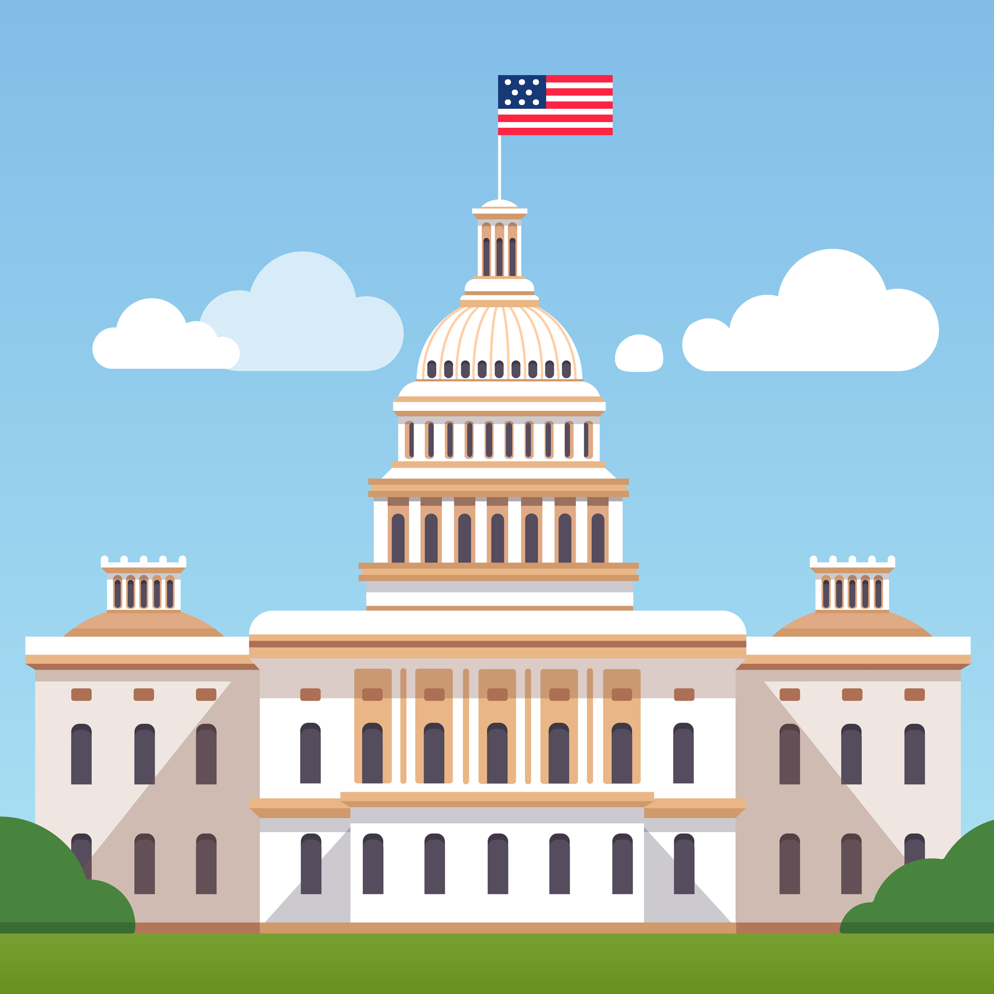 Белый дом США иллюстрация
