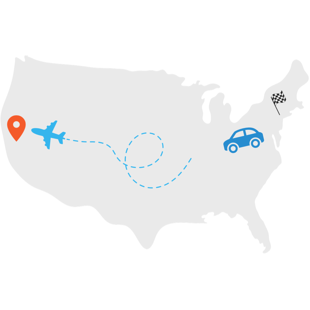 hyperautomation visual showing a plane winning a race against a car