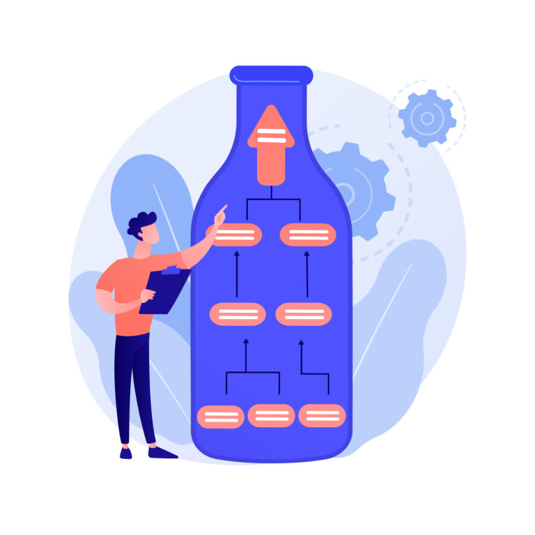 Successful testing. Man with clipboard showing thumb up. Quality assurance, business strategy approval, bottleneck analysis. Analyst cartoon character. Vector isolated concept metaphor illustration