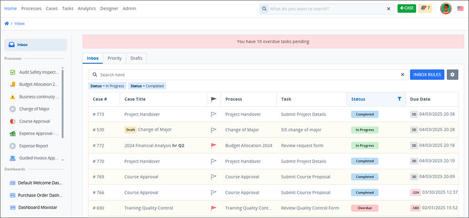 New ProcessMaker Home Screen