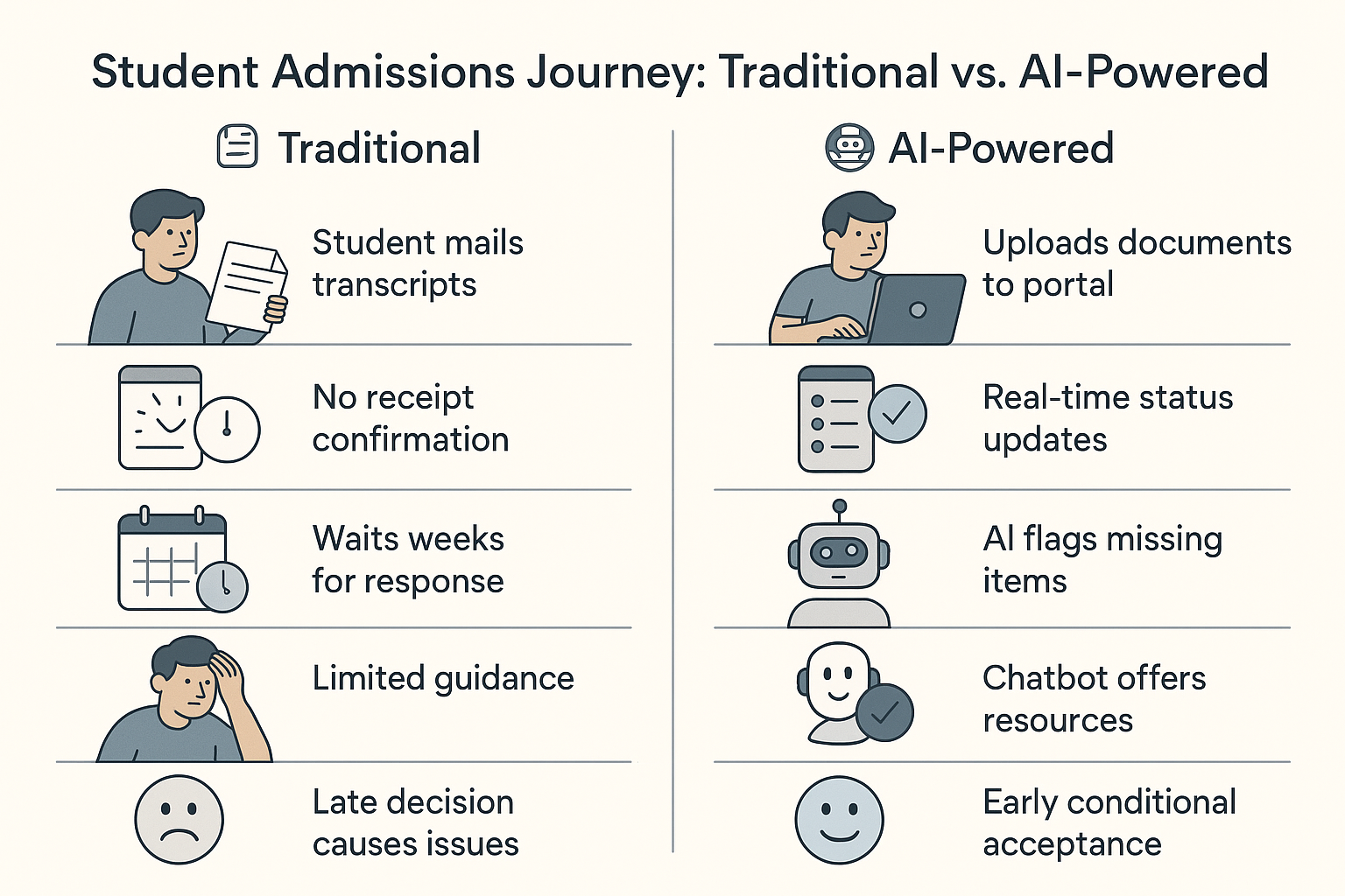 Traditional vs AI powered admission